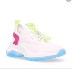 Steve Madden Women’s Myles sneakers.  White, blue, pink & yellow. Size 8.5.  EUC